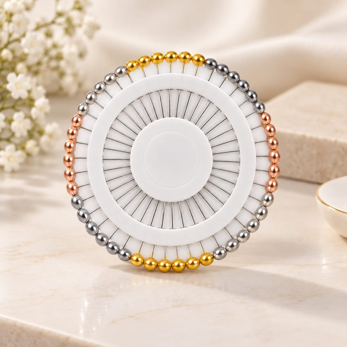 Multicolor Pearl Head Pin Wheel