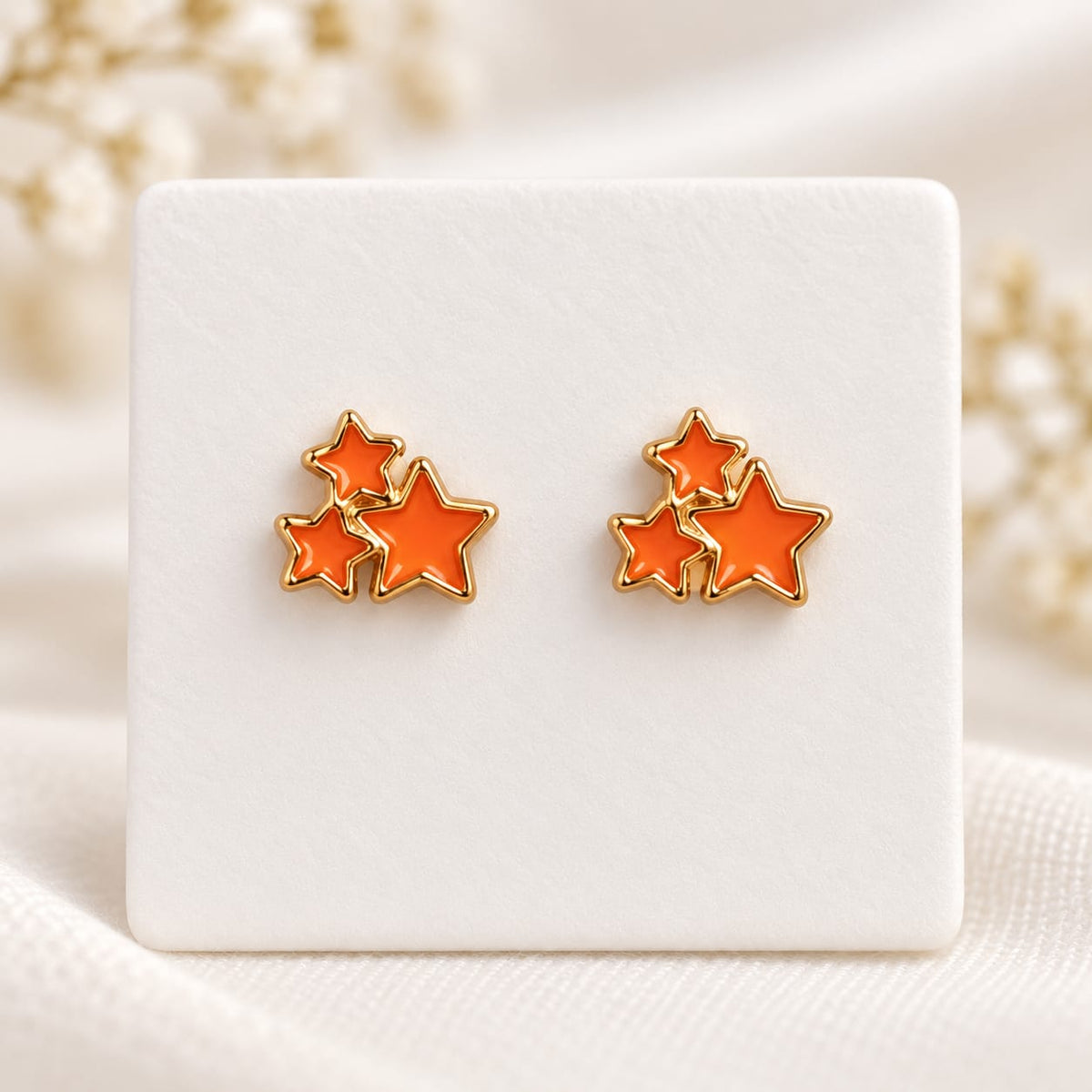 Triple Star Kids Stud Earrings