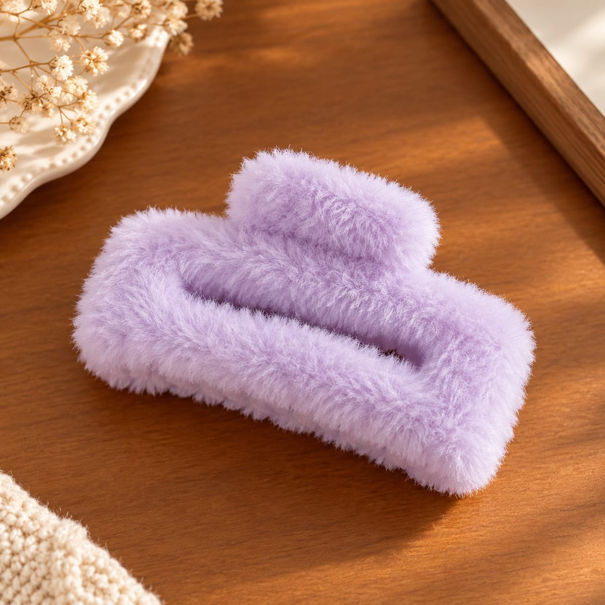 Soft Fur Hair Claw Catcher