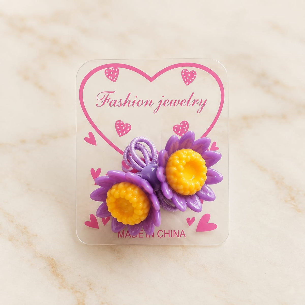 Kids Floral Pony Hair Tie Pair