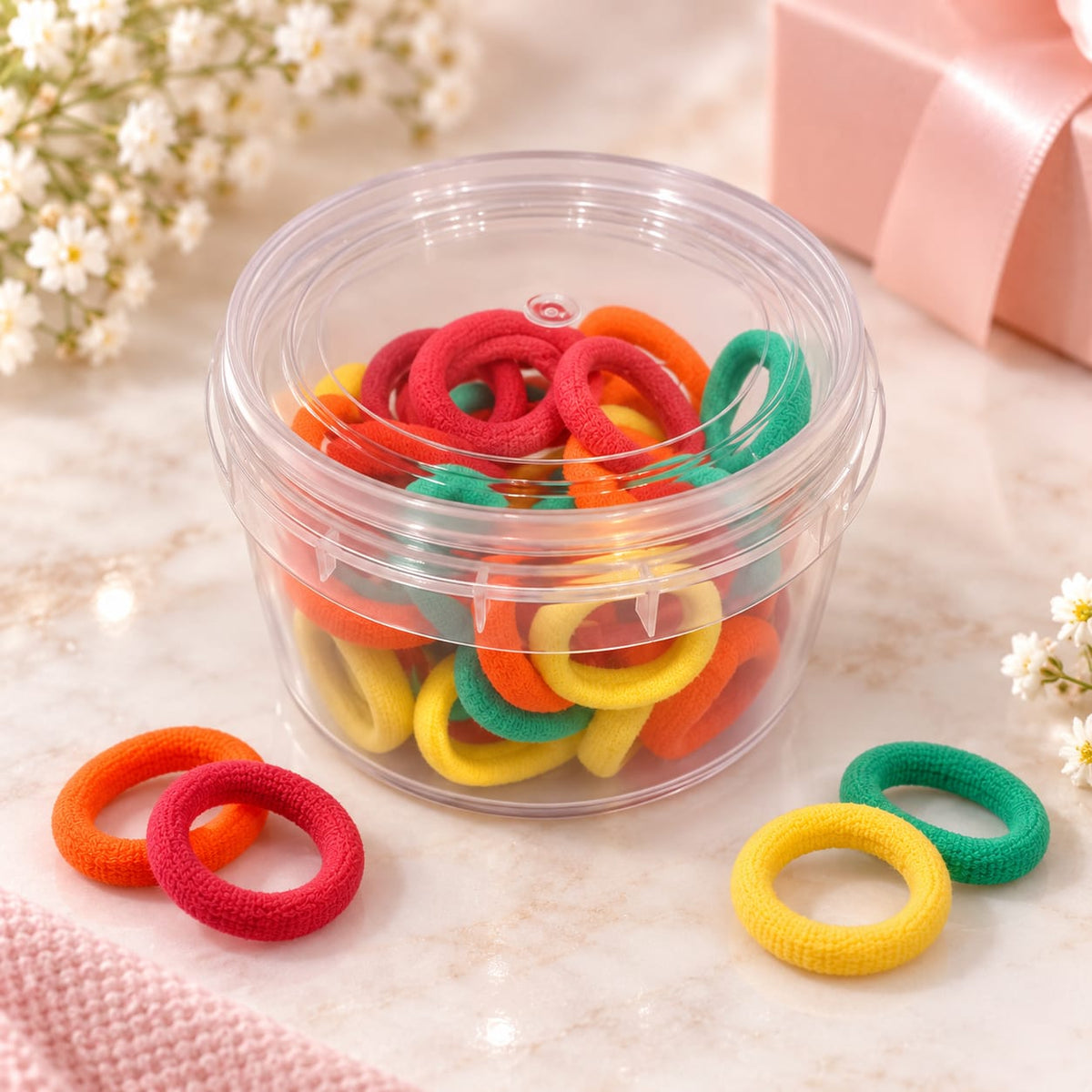 Tropical Color Hair Elastics Set