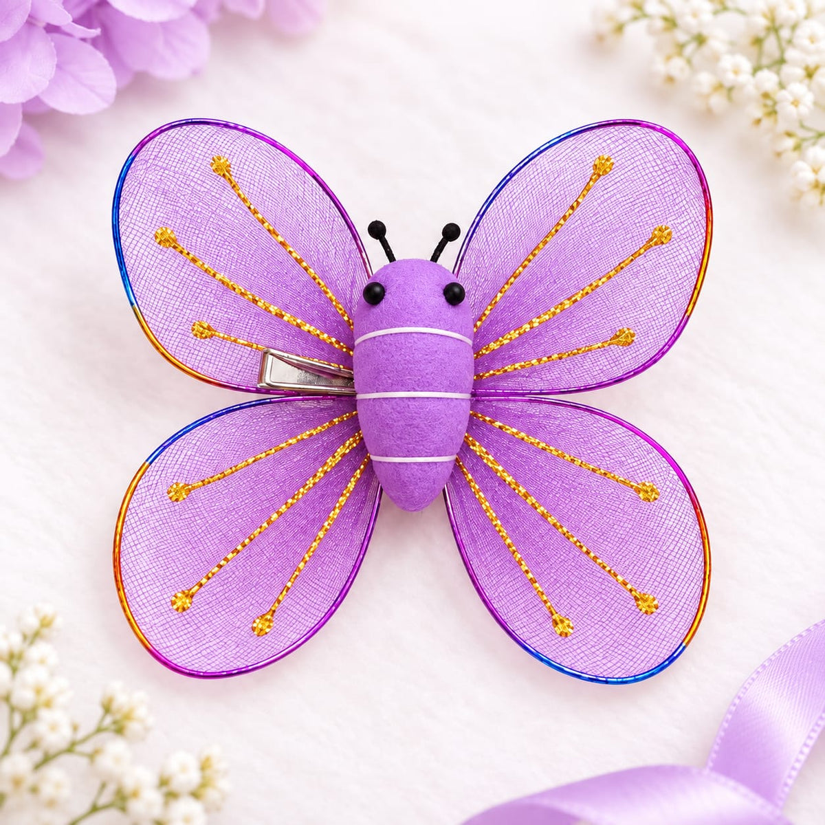 Glitter Butterfly Kids Hair Pin