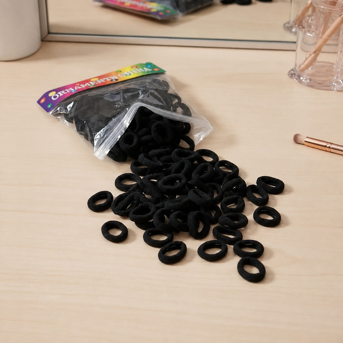 Classic Black Mini Hair Elastics