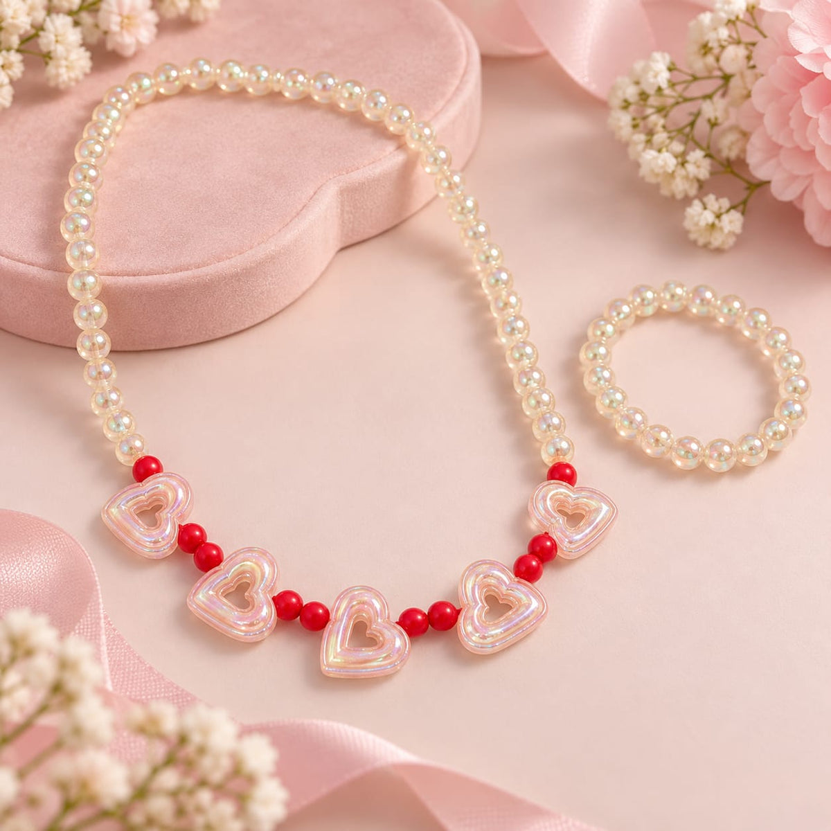 Iridescent Heart Kids Mala Set