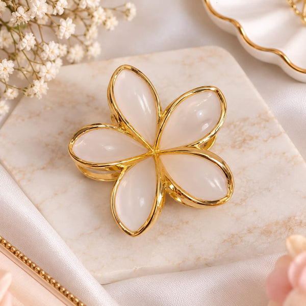 Elegant Five-Petal Floral Hair Claw