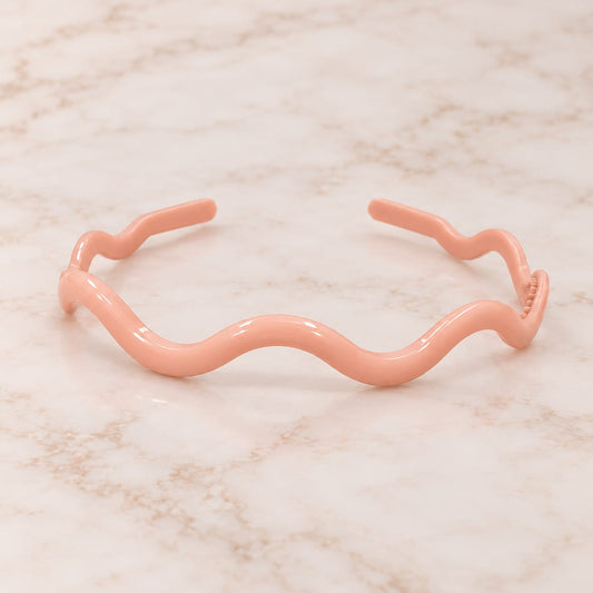 Pastel Peach Wave Headband