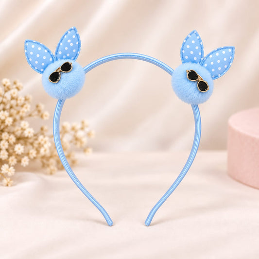 Fuchsia Bunny Pom-Pom Headband