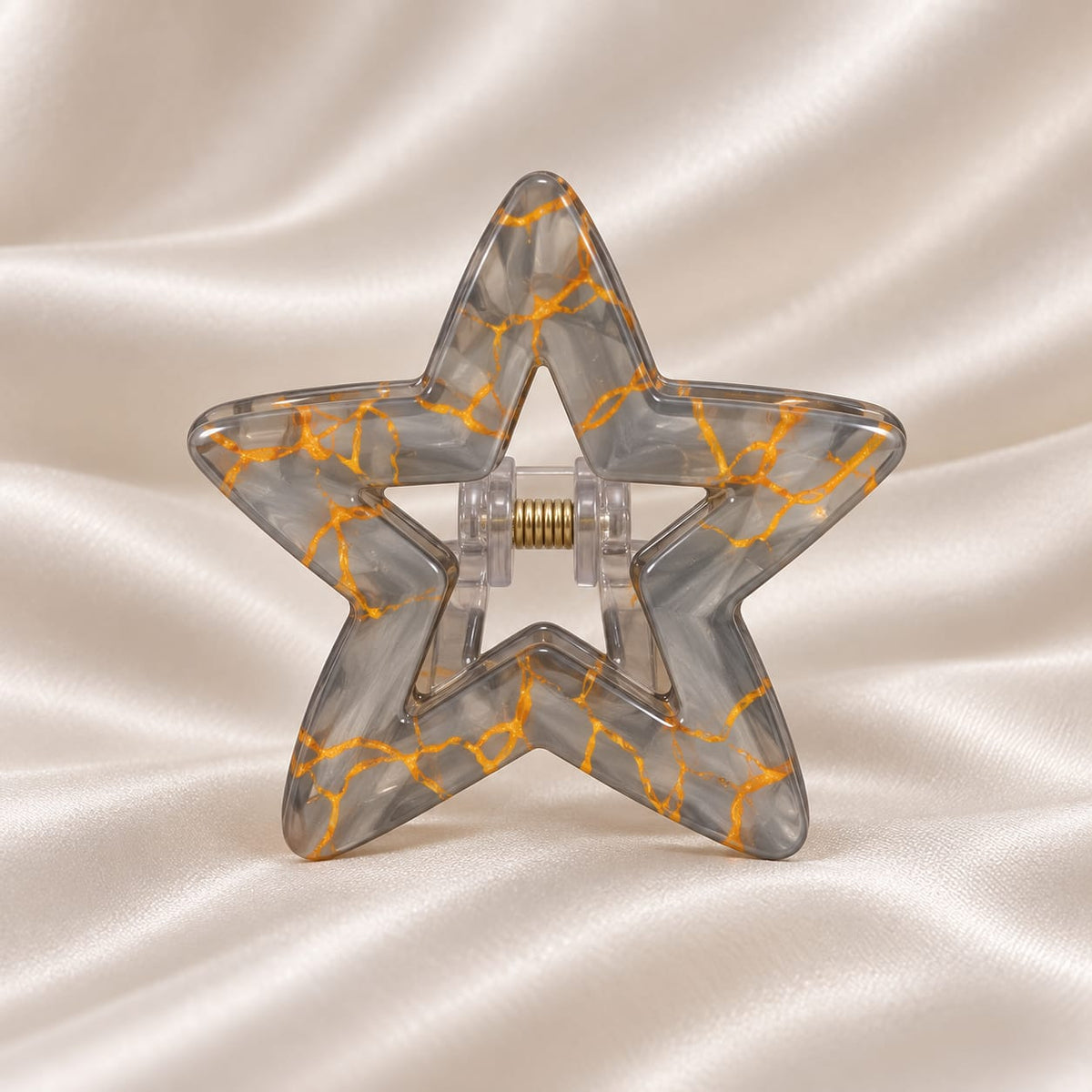 Marbled Star Medium Hair Claw Clip