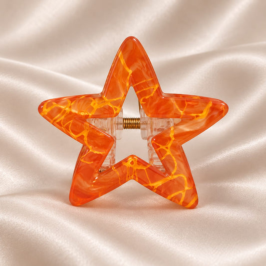 Marbled Star Medium Hair Claw Clip