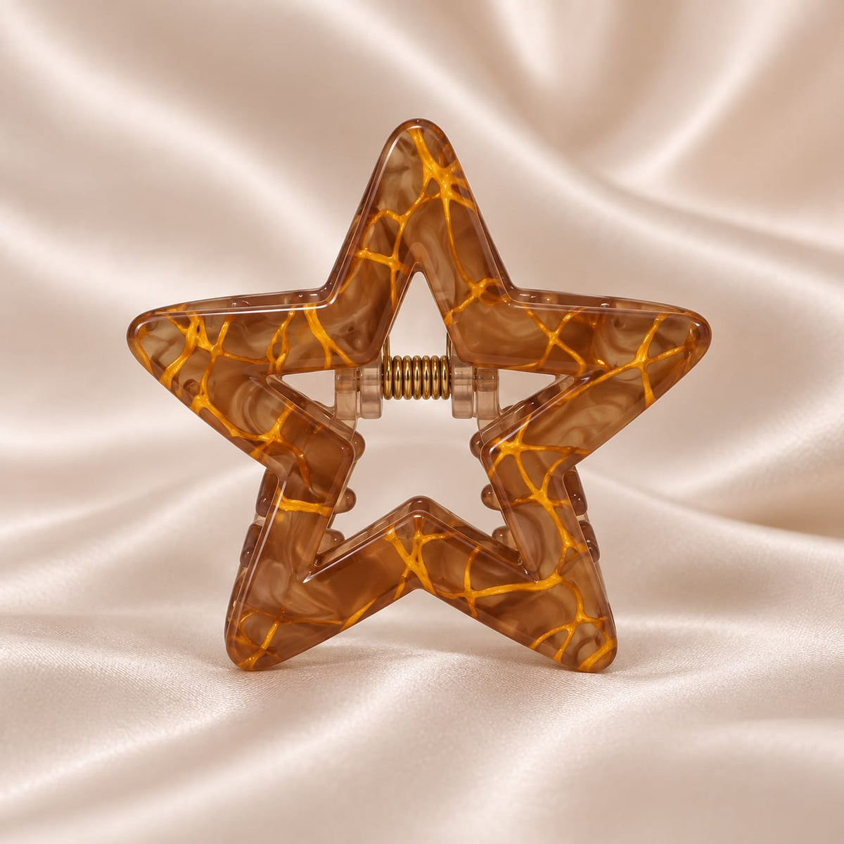 Marbled Star Medium Hair Claw Clip