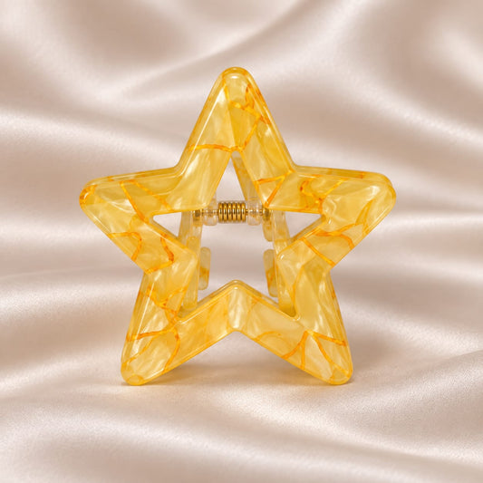 Marbled Star Medium Hair Claw Clip