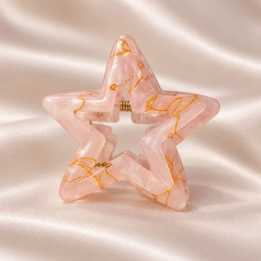 Marbled Star Medium Hair Claw Clip