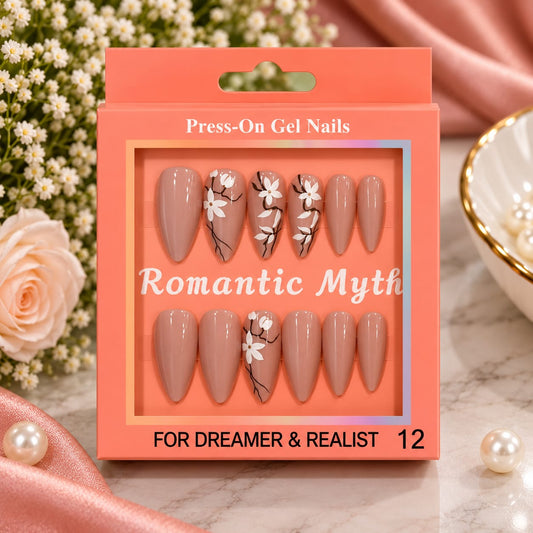 Blush Floral Press-On Gel Nail Set