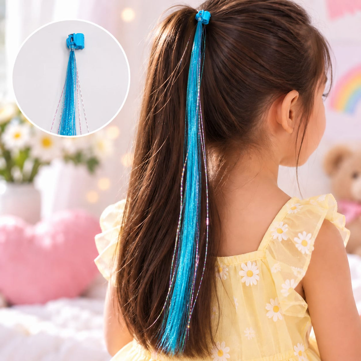 Rainbow Shine Clip-In Hair Strands