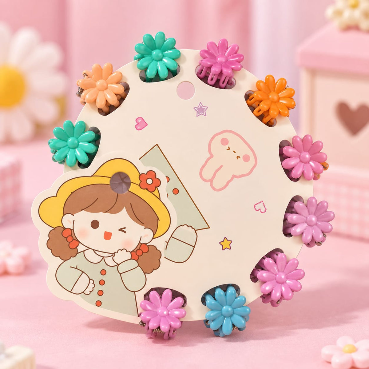 Pastel Heart Mini Claw Clips