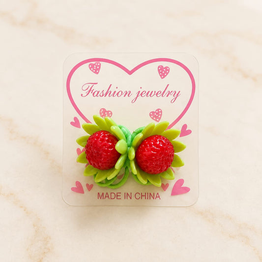 Kids Floral Pony Hair Tie Pair