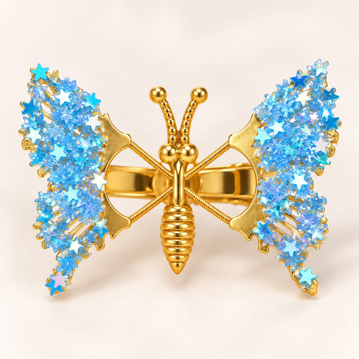 Sky Blue Sparkle Butterfly Hair Pin