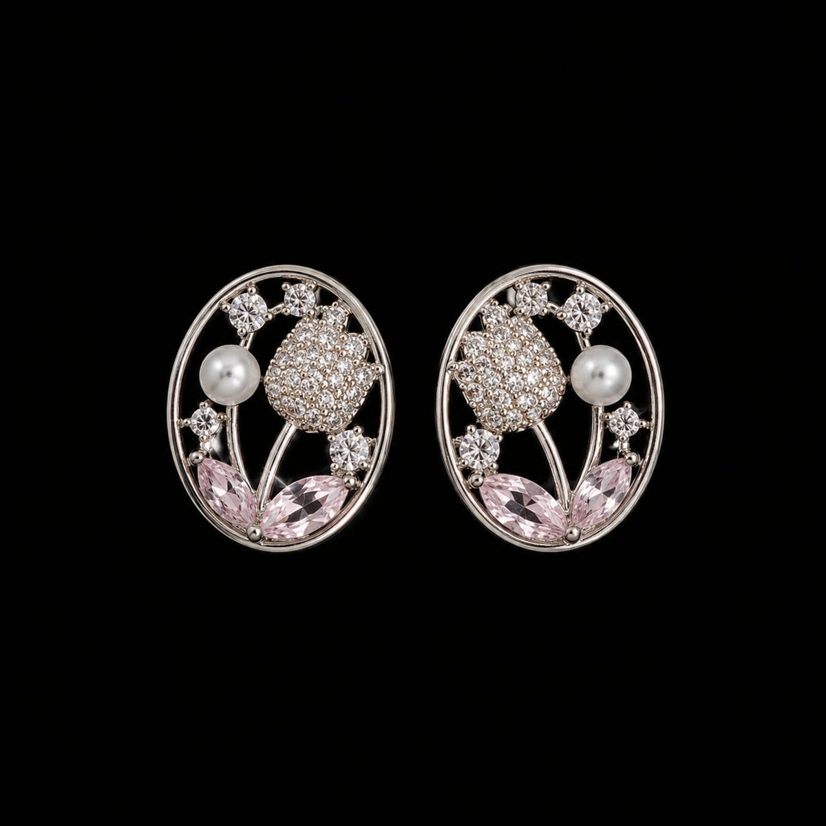 Blush Blossom Pearl Studs