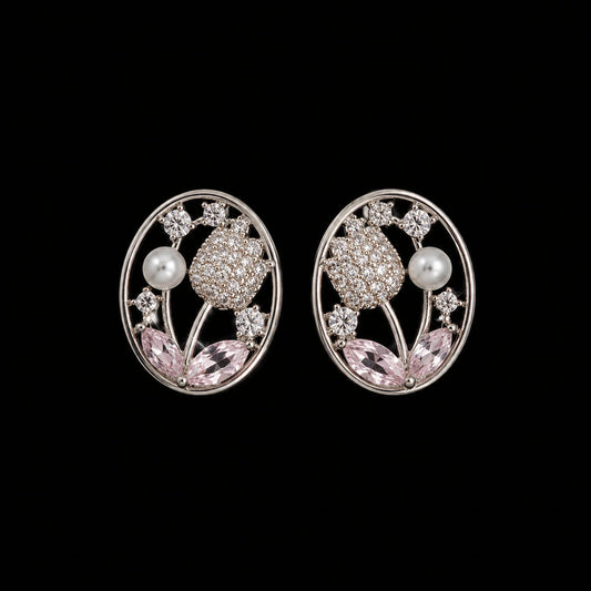 Blush Blossom Pearl Studs