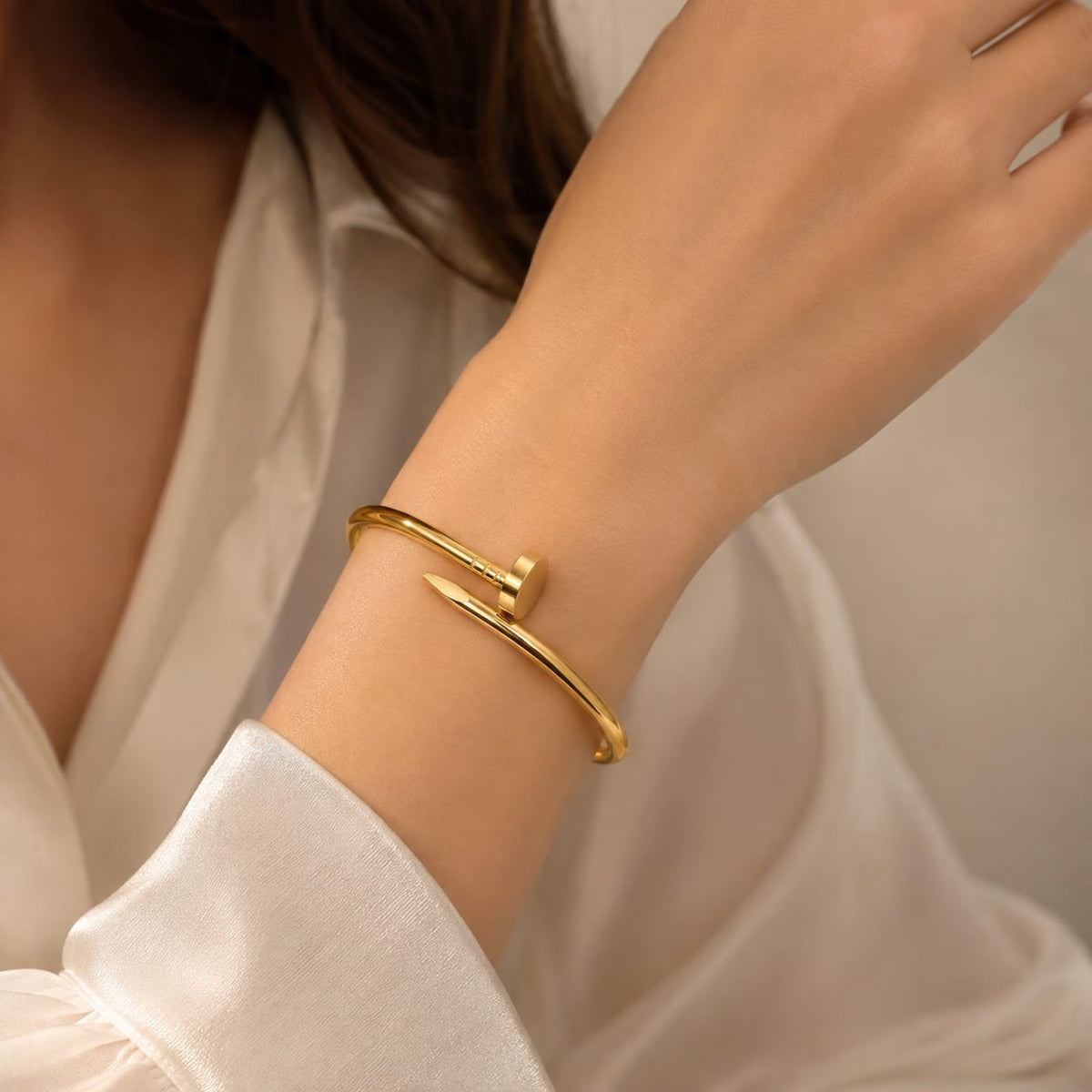 Golden Nail Cuff Kangan