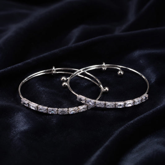 Crystal Baguette Twin Kangans