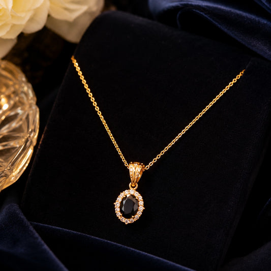 Midnight Halo Pendant Necklace
