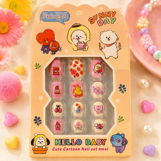 Kawaii 3D Cartoon Kids Nail Set