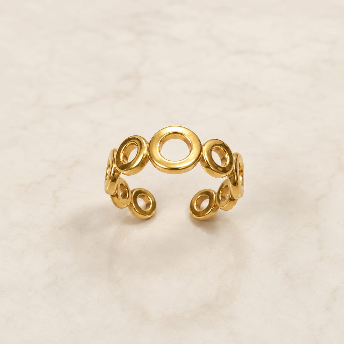 Golden Circle Adjustable Ring