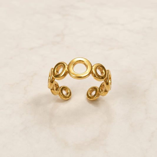 Golden Circle Adjustable Ring